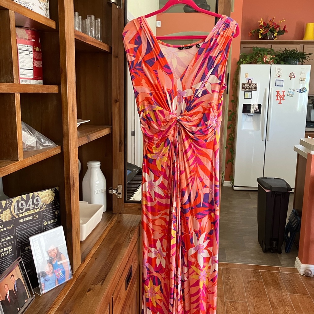 Vibrant Floral IMAN  Maxi Dress